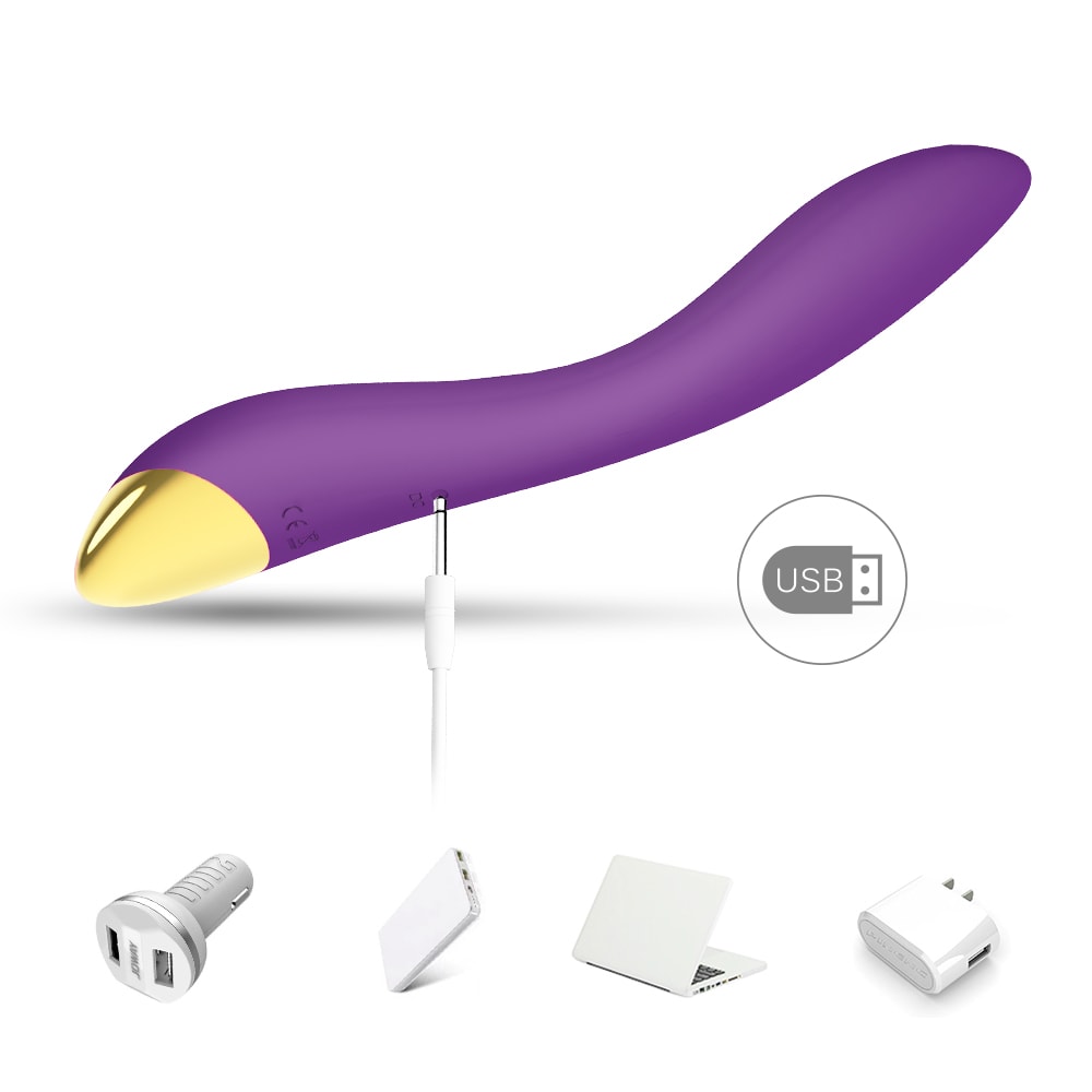 Flamingo - Şarjlı Esnek Yumuşak Doku Eğilebilir G Spot Uyarıcı Vibratör - Mor