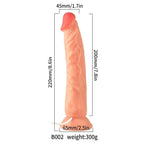 Kendrick - Kumandalı Vantuzlu Testissiz Güçlü Titreşimli Gerçekçi Yapay Penis Realistik Dokuda Dildo 22 CM