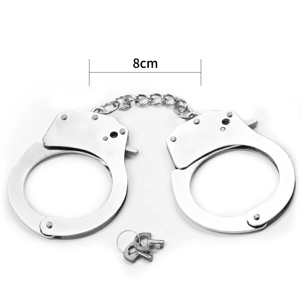 Profesyonel Polis Sınıfı Fantezi Metal Kelepçe Double Lock Steel Police Edition Handcuffs
