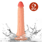 Wesley - Kumandalı Vantuzlu Eğik Yapı Güçlü Titreşimli Gerçekçi Yapay Penis Realistik Dokuda Dildo 22 CM