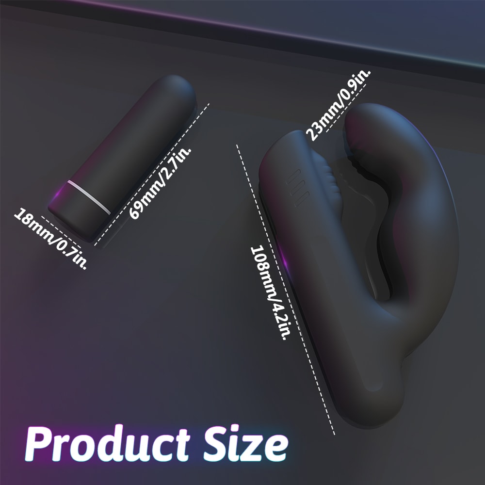 Gladiator - Şarjlı Çıkarılabilir Bullet Motorlu 2 in 1 Perine ve Prostat Uyarıcı Vibratör