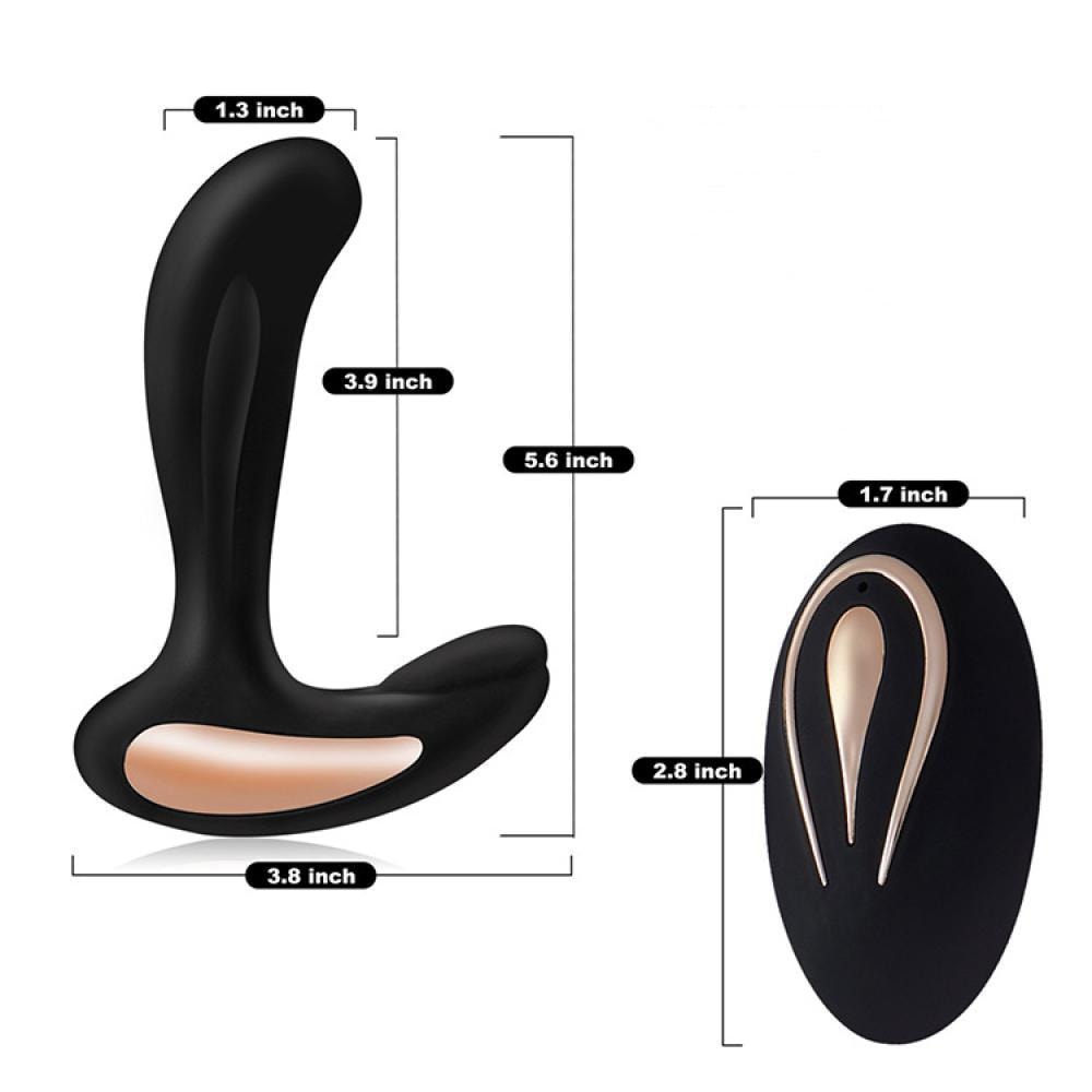 Prostate Massager - Şarjlı Kablosuz Kumandalı Aynı Anda Perine ve Prostat Uyarıcı Güçlü Titreşimli Masaj Vibratör