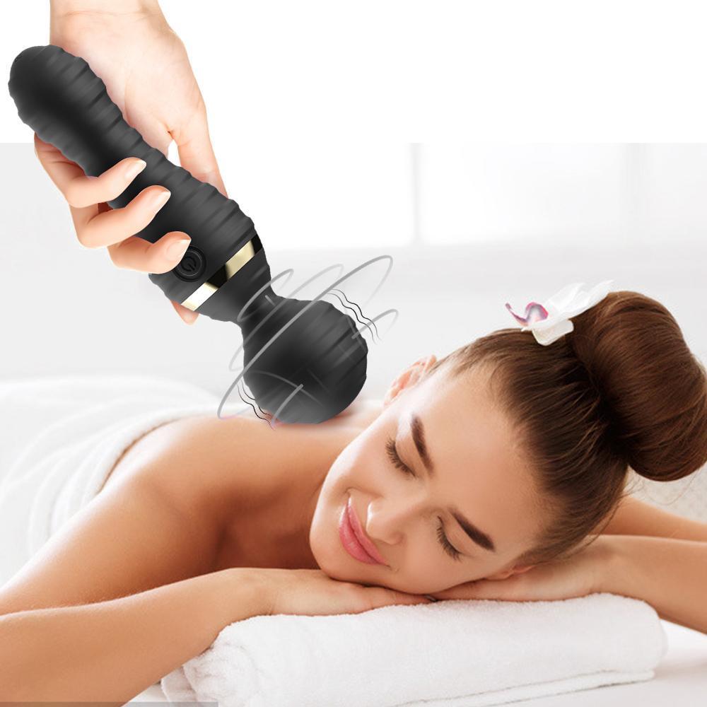Freexa - Şarjlı 360° Esnek Başlı Vibratör Magic Wand Massager Çok Sessiz Masaj Aleti
