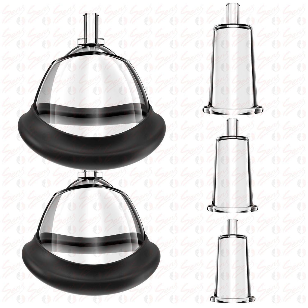 Pussy Pump Classic - Değiştirilebilir 5 Başlıklı Tetikli Profesyonel Göğüs ve Vajina Vakum Pompası Set