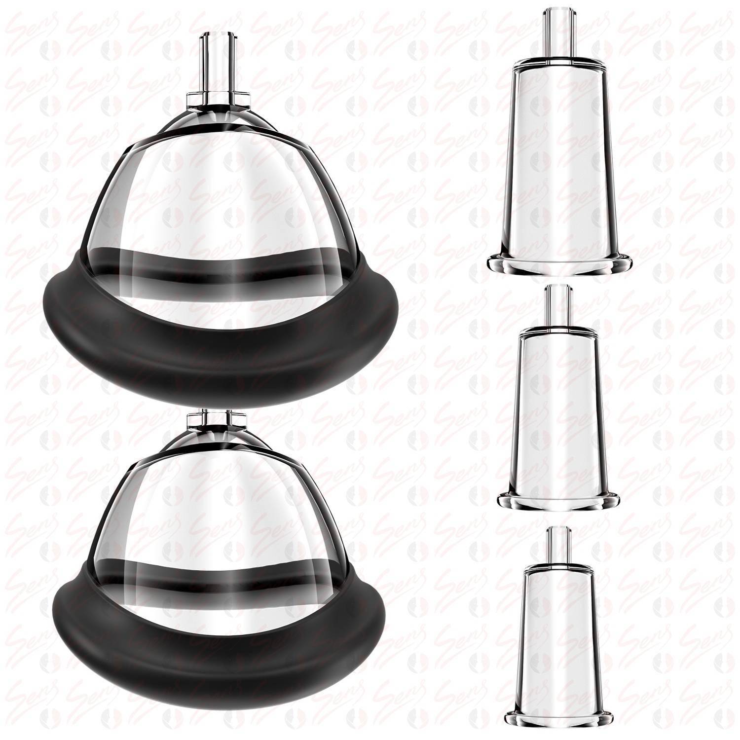 Pussy Pump Classic - Değiştirilebilir 5 Başlıklı Tetikli Profesyonel Göğüs ve Vajina Vakum Pompası Set