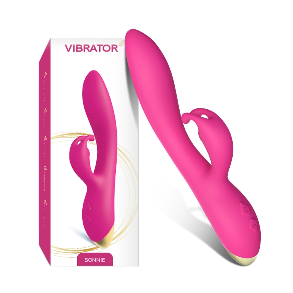 Bonnie - Şarjlı Aynı Anda Klitoris ve G Spot Uyarıcı Eğilebilir Yumuşak Doku Rabbit Vibratör