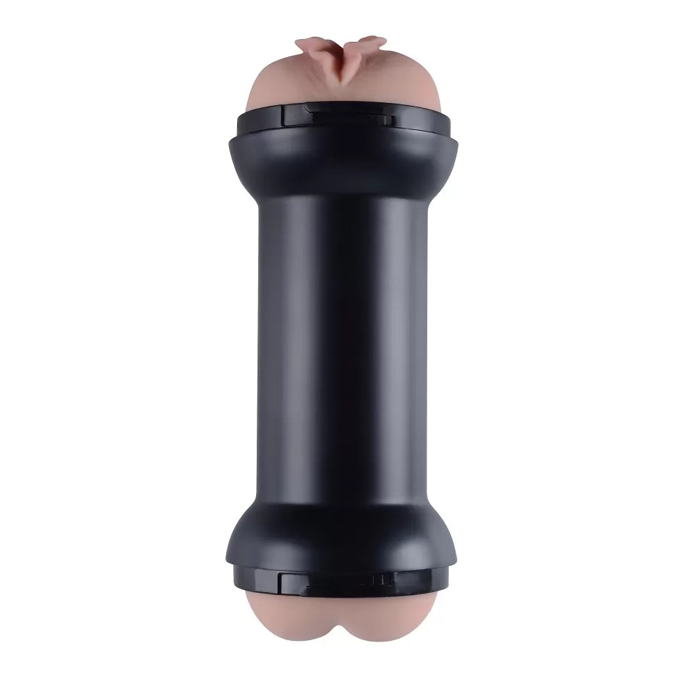 Tutma ve Saklama Dumbell Kutulu Çift Taraflı Anal Vajina Girişli Gerçekçi Mastürbatör 22 CM