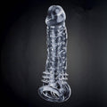 Gerçekçi Doku Penis Büyütücü ve Kalınlaştırıcı 4 CM Uzatmalı Şeffaf Realistik Penis Kılıfı 21 CM