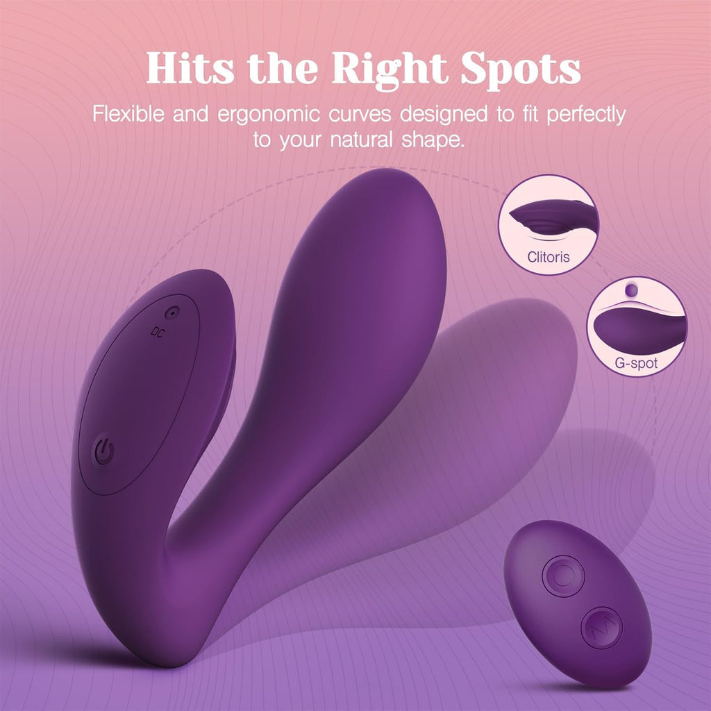Vera - Kablosuz Kumandalı Şarjlı Klitoris ve G Spot Uyarıcı Isıtmalı Giyilebilir Sessiz 2 in 1 Vibratör