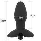 Silicone Rocket Teaser - Çıkar Tak Bullet Vibratörlü Güçlü Titreşimli 10 Fonksiyonlu Silikon Anal Plug