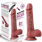 Jake - Şarjlı Uzaktan Kumandalı Isıtmalı İleri Geri Hareketli ve Rotasyonlu Realistik Dildo Gerçekçi Yapay Penis 22 CM