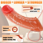 Eric - Uzaktan Kumandalı Şarjlı G Spot Uyarıcı Güçlü Titreşimli Ultra Realistik Penis Kılıfı - 6.5 CM Uzatmalı