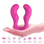 Seraph - Şarjlı Çatal Çift Taraflı Çift Motorlu Güçlü Titreşimli Vibratör Esnek Silikon Strapless Strapon