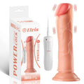 Elvis - Kumandalı Vantuzlu Testissiz Güçlü Titreşimli Gerçekçi Yapay Penis Realistik Dokuda Dildo 18 CM