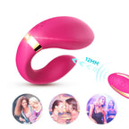 Crescent - Uzaktan Kumandalı İlişki Anında Kullanılabilir Klitoris ve G Spot Uyarıcı 2 in 1 Çift Vibratörü