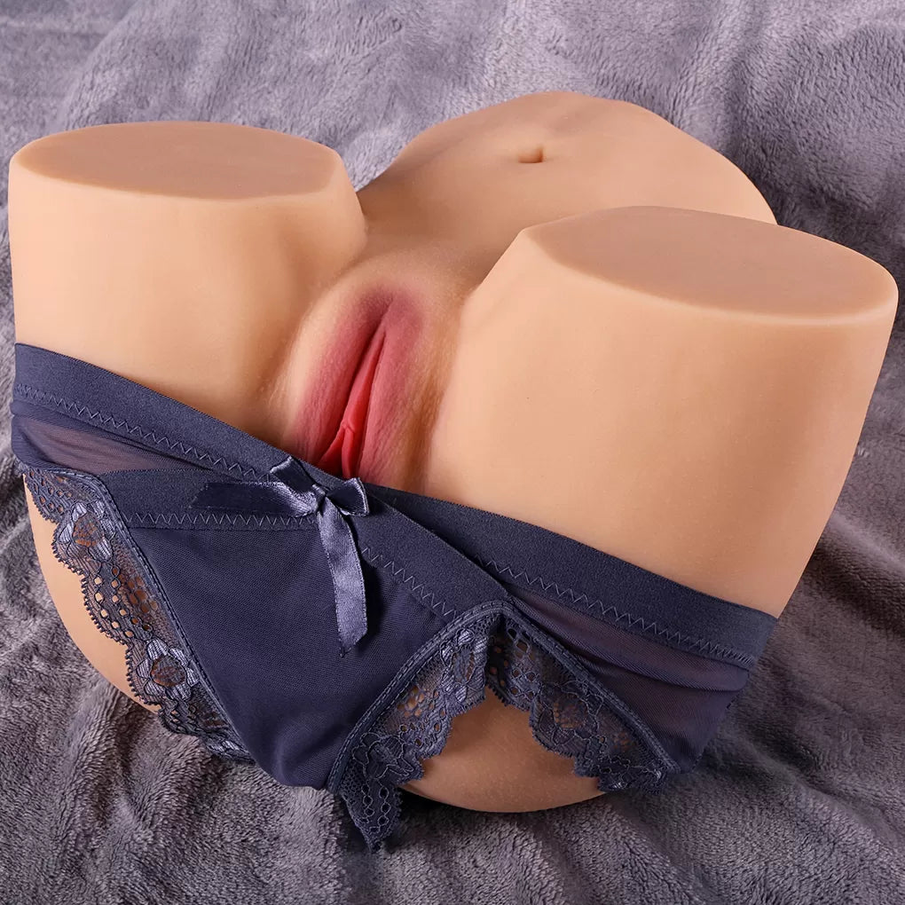 Olga - Anal Vajina Çift Girişli Büyük Boy Realistik Kalça Titreşimli Suni Vajina Mastürbatör 5.1 KG