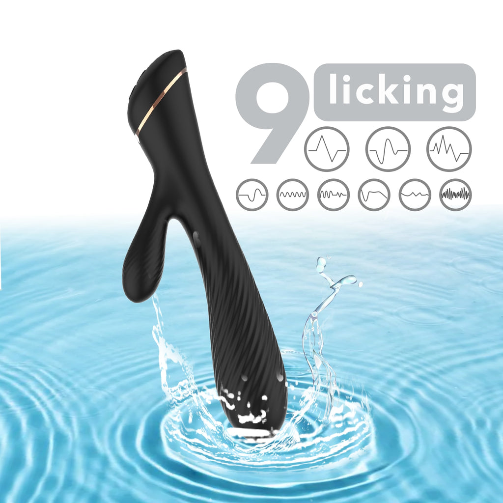 Spiry - Manyeitk Şarjlı Tırtıklı Yüzey Esnek Yapı G Nokta ve Klitoris Uyarıcı 2 in 1 Rabbit Vibratör
