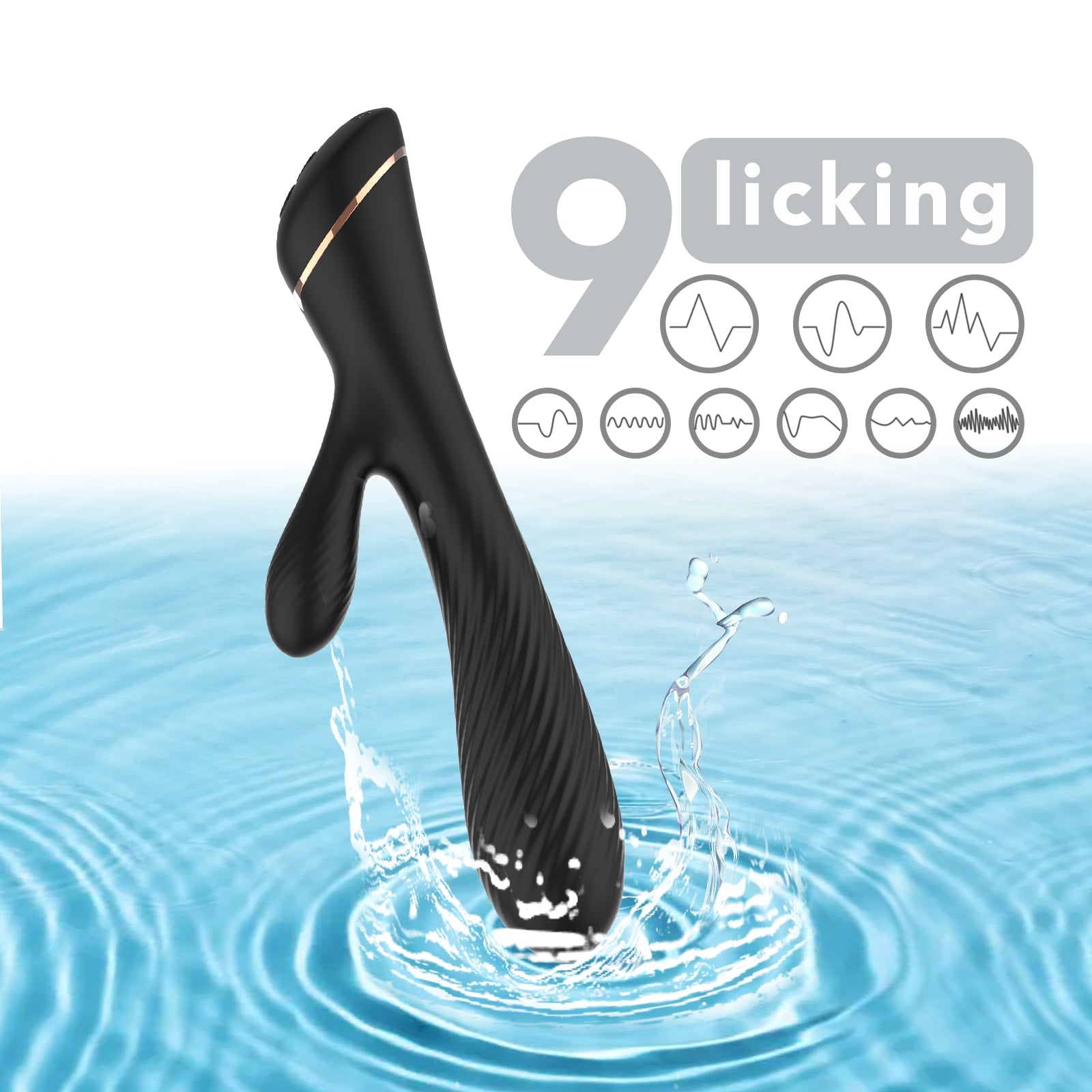 Spiry - Manyeitk Şarjlı Tırtıklı Yüzey Esnek Yapı G Nokta ve Klitoris Uyarıcı 2 in 1 Rabbit Vibratör