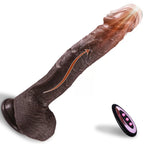 Derek - Şarjlı Uzaktan Kumandalı Isıtmalı İleri Geri Hareketli ve Rotasyonlu Realistik Dildo Gerçekçi Yapay Penis 24 CM