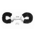 Profesyonel Polis Sınıfı Siyah Tüylü Fantezi Metal Kelepçe Double Lock Steel Police Edition Handcuffs