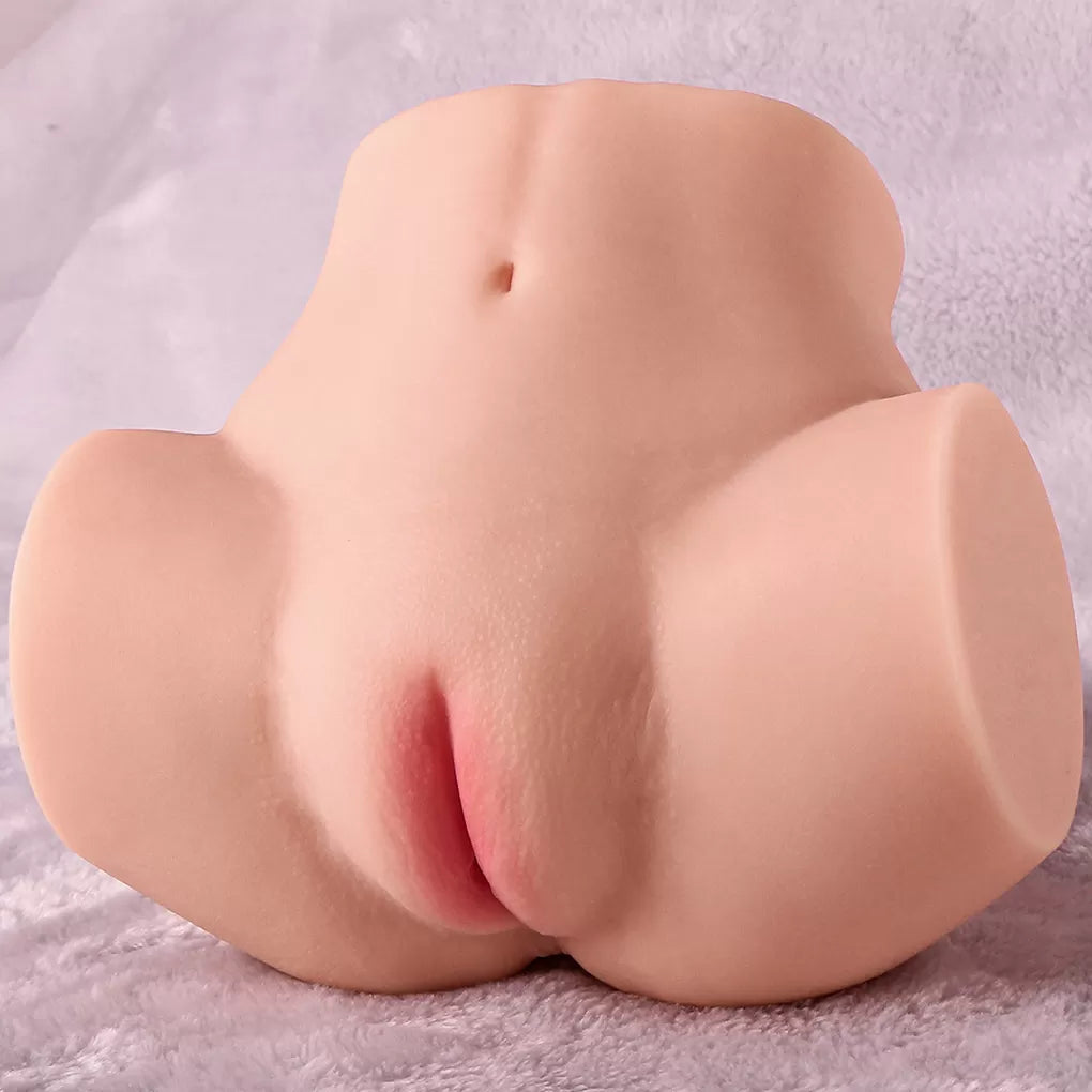 Lina - Anal Vajina Çift Girişli Realistik Kalça Titreşimli 2 in 1 Suni Vajina Mastürbatör 1.9 KG