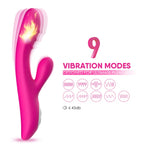 Spark - Şarjlı Isıtmalı Aynı Anda Klitoris ve G Spot Uyarıcı Güçlü Titreşimli 2 in 1 Rabbit Vibratör