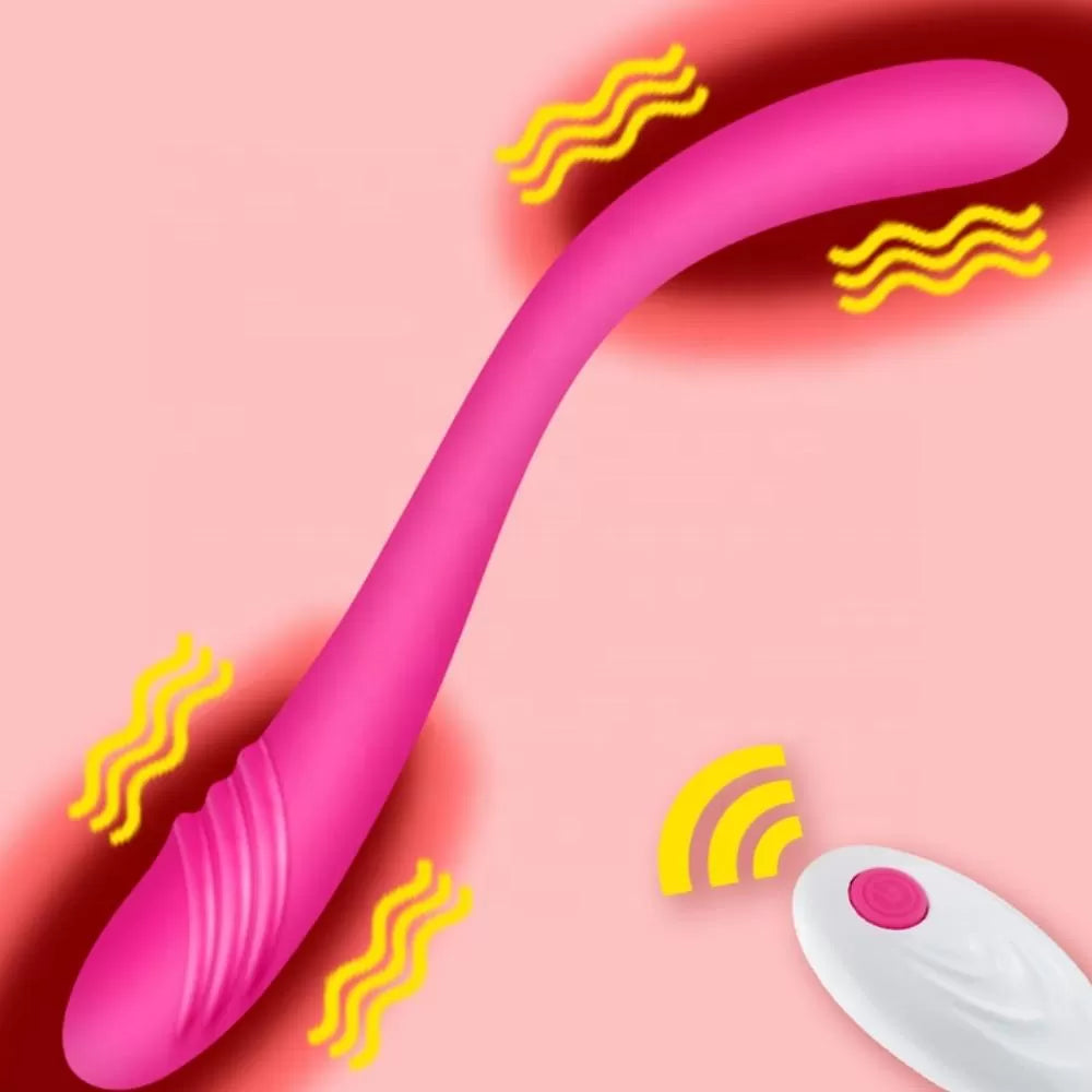 Double Ended - Şarjlı Kablosuz Kumandalı G-Spot Uyarıcı Bükülebilir Çift Taraflı Kullanılabilir Vibratör