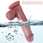 Robert - Ultra Yumuşak Doku Çift Katmanlı Mavi Damarlı Realistik Dildo Gerçekçi Yapay Penis 21x4 CM