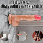 Güçlü Vantuzlu Damarlı Realistik Dildo Gerçekçi Yapay Penis 21x3.7 CM