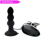 RON Uzaktan Kumandalı Güçlü Titreşimli Boğumlu Vantuzlu Silikon Anal Plug Vibratör