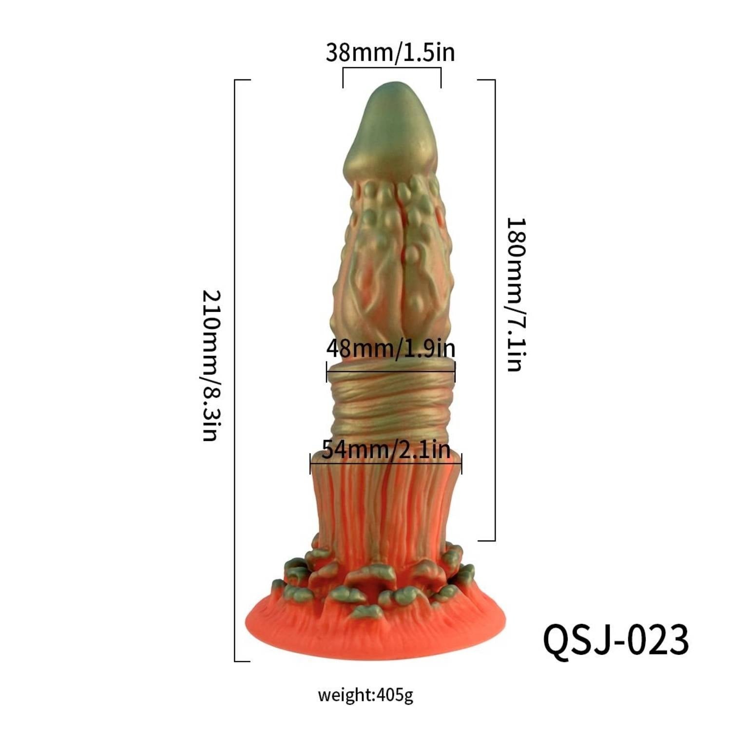 Monster Cock Werewolf - Silicone Realistic Animal Dildo Silikon Gerçekçi Doku Kurt Adam Yapay Penis 21x3.8 CM
