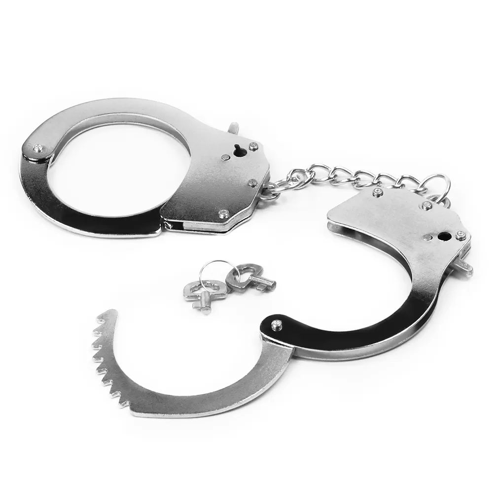 Profesyonel Polis Sınıfı Fantezi Metal Kelepçe Double Lock Steel Police Edition Handcuffs