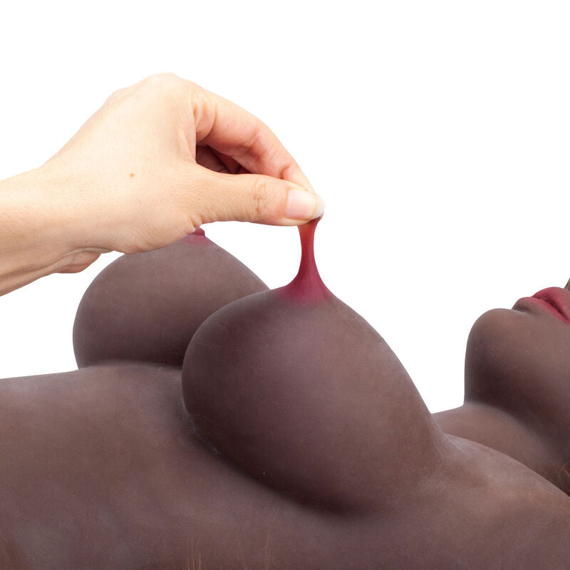 Nora - Ultra Mega Boy Siyahi Realistik Manken Oral Anal Vajinal 3 in 1 Suni Vajina 11 KG