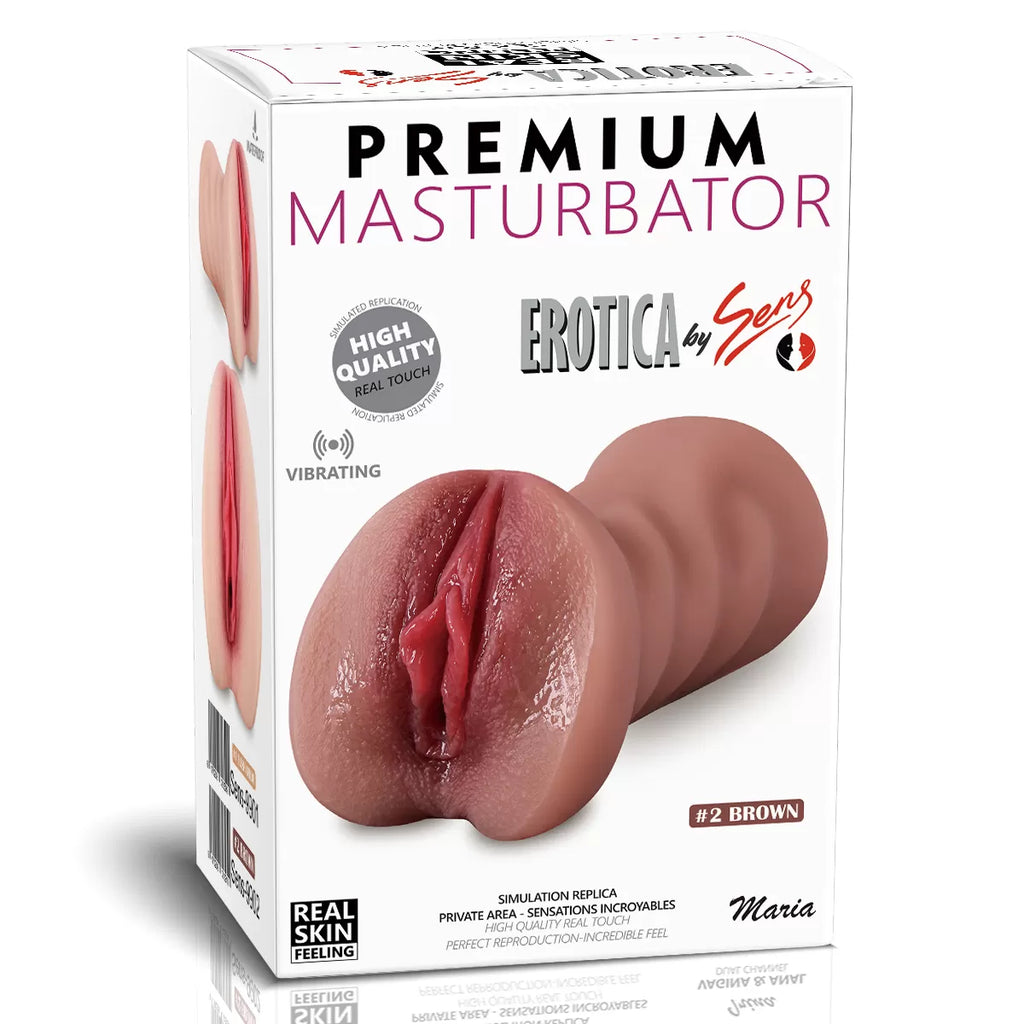 Maria - Gerçekçi Yumuşak Doku Titreşimli Suni Vajina Realistik Mastürbatör 15 CM