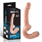Ultra Soft Realistic Strapless Strap-on Double Dildo Yumuşak Doku Gerçekçi Çift Taraflı Realistik Yapay Penis