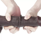Hareketli Kayar Deri Ultra Yumuşak Doku Çift Katmanlı Kıkırdaklı Büyük Boy Realistik Dildo Gerçekçi Yapay Penis 24x4.5 CM