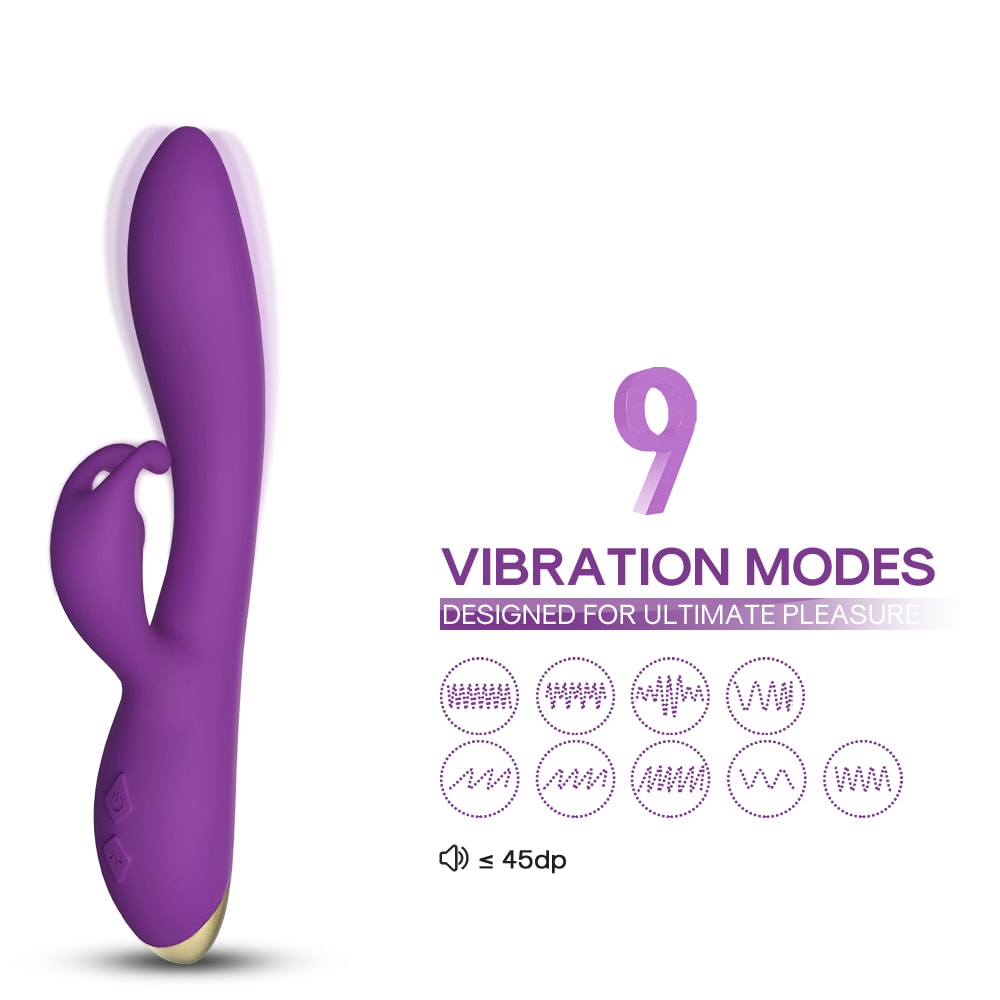 Bonnie - Şarjlı Aynı Anda Klitoris ve G Spot Uyarıcı Eğilebilir Yumuşak Doku Rabbit Vibratör