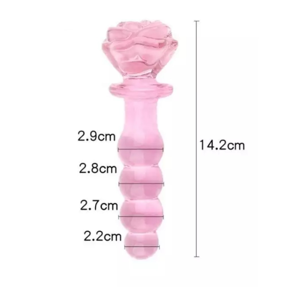 Sıcak Soğuk His Boncuk Beads Kristal Cam Anal Plug Dildo 14 CM