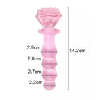 Sıcak Soğuk His Boncuk Beads Kristal Cam Anal Plug Dildo 14 CM