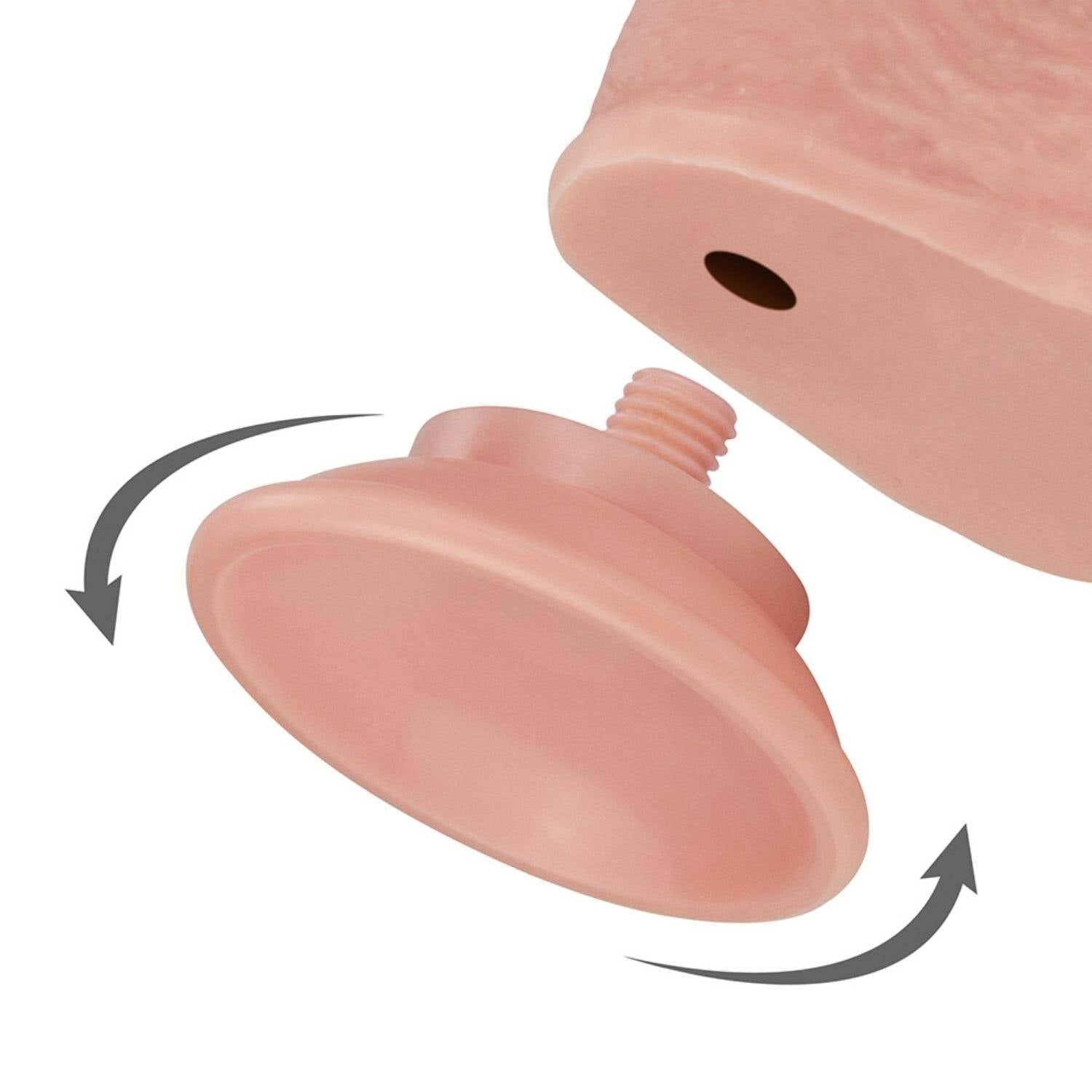 Logan - Hareketli Kayar Deri Çift Katmanlı Realistik Vibratör Dildo Ultra Yumuşak Gerçekçi Titreşimli Yapay Penis