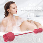 ROSE PRO 7 İleri Geri ve Dil Hareketli Klitoris ve Göğüs Ucu Uyarıcı Yeni Nesil 2 in 1 Gül Vibratör