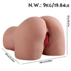 Diana - Isıtmalı ve Titreşimli Anal Vajina Çift Girişli Realistik Kalça 2 in 1 Mega Boy Suni Kalça Vajina Mastürbatör 9 KG