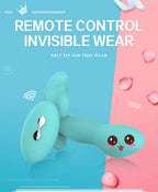 VISION Kablosuz Kumandalı Klitoris ve G-Spot Uyarıcı Külot İçi Giyilebilir 2 in 1 Vibratör - Mavi