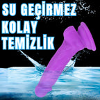 MYST COLOR Dildo Ultra Yumuşak Dokulu Mor Realistik Yapay Penis