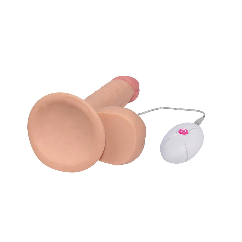 19 CM Titreşimli Ultra Yumuşak Dokulu Belden Bağlamalı Kemerli Realistik Vibratör Penis