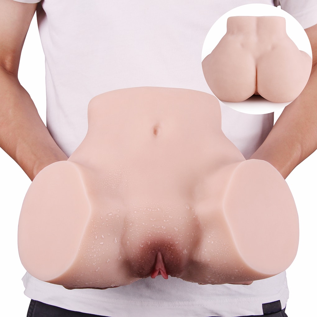 Anna - Realistik Kalça Anal Vajina Çift Girişli 2 in 1 Titreşimli Isıtmalı Suni Vajina Mastürbatör 4.5 KG