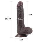 18 CM Ultra Yumuşak Çift Katmanlı Belden Bağlamalı Zenci Penis