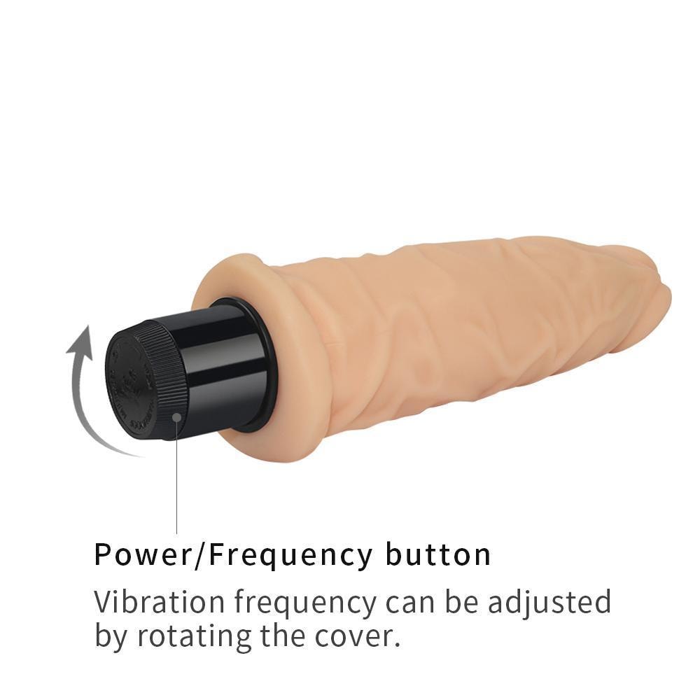 Xtreme Feel - Multi Speed Güçlü Titreşimli Yumuşak Doku Realistik Dildo Testissiz Gerçekçi Yapay Penis 22x4.2 CM