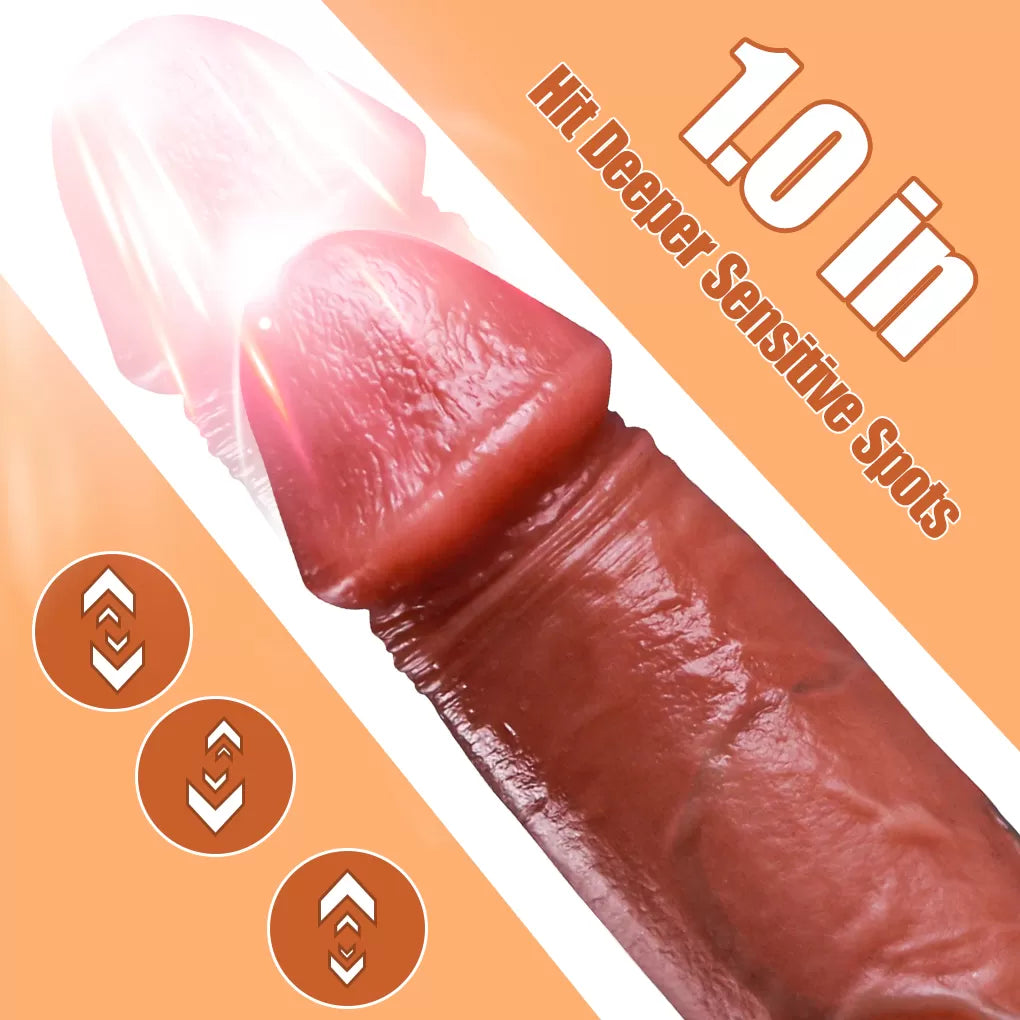 Micheal - Şarjlı Uzaktan Kumandalı Isıtmalı İleri Geri Hareketli ve Rotasyonlu Realistik Dildo Gerçekçi Yapay Penis 22CM