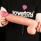 Çift Katmanlı Yumuşak Doku Büyük Boy Realistik Dildo Silikon Gerçekçi Yapay Penis 30x5.8 CM